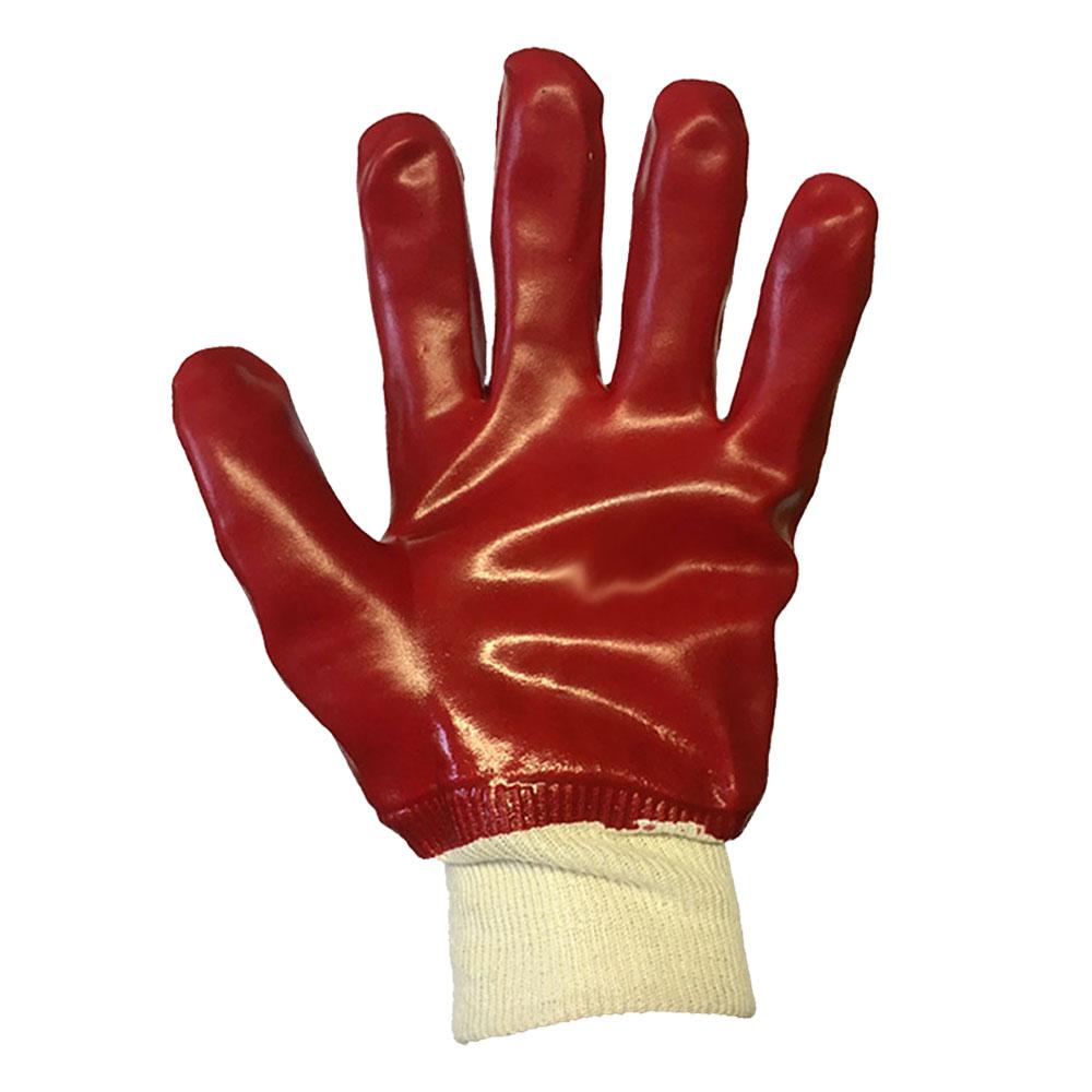 Red Green Jem GL2923-L Knit Wrist PVC Gloves Large