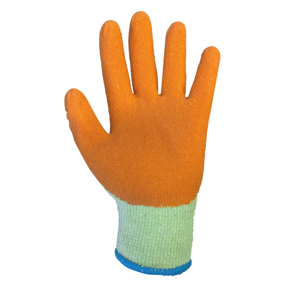 Builders Glove Cotton Size 8 9 10 Pred Amber Orange Latex Coated Gloves Grip