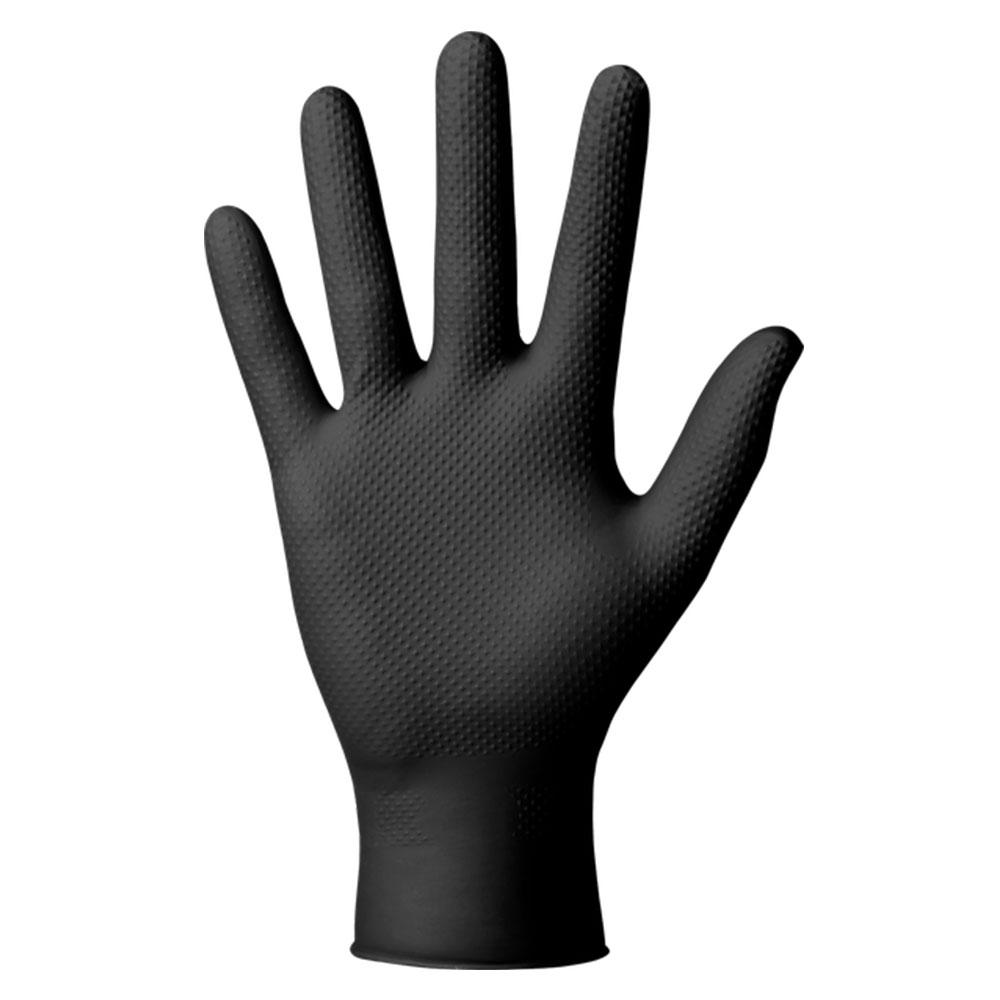 Emerald Z4999 MEDIUM 6MIL 4MIL Grip Black MAX-GRIP Nitrile Gloves 100 By Weight 